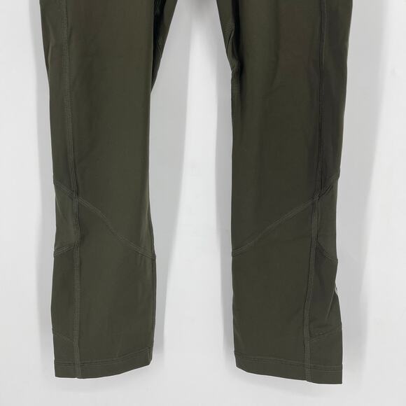 Lululemon Pace Rival High Rise Crop 22" Leggings Dark Olive Size 4 - Picture 6 of 7